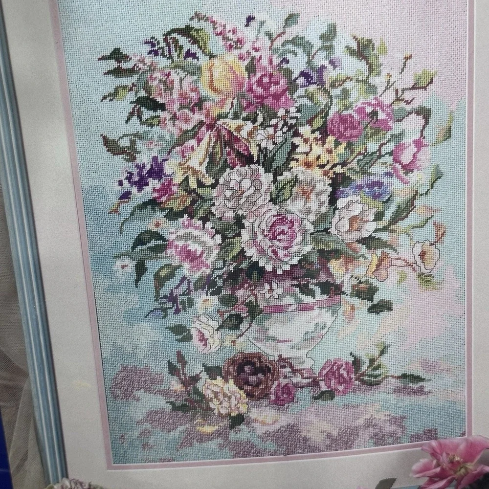 Candamar Designs Still Life Bouquet Floral Needlepoint Kit 14